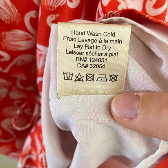 Anthropologie Porridge Orange White Swan Mini Dress Sz X Small - Picture 8 of 12